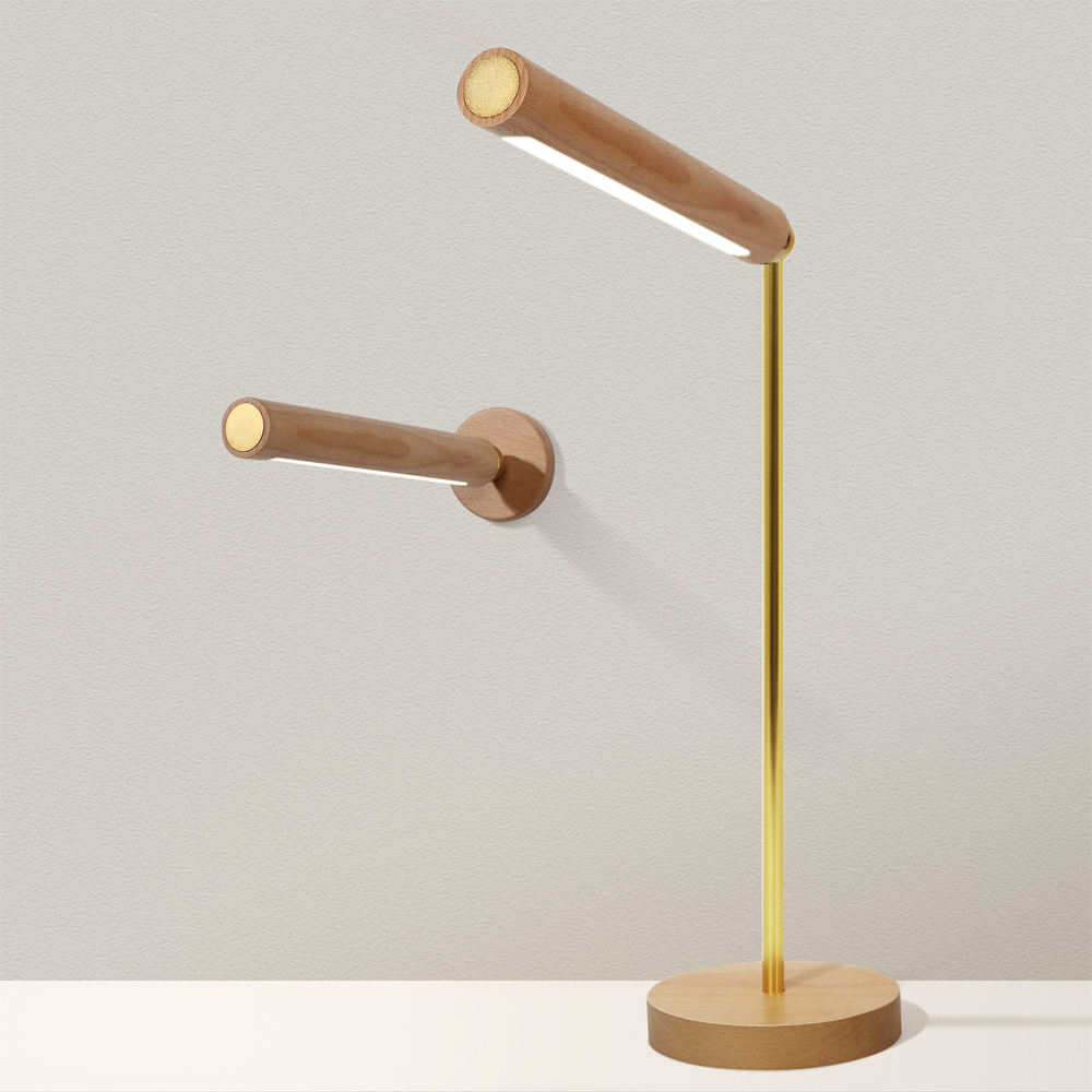 Wooden LED Desk Lamp NO-HB011 - 360° Rotatable Magnetic Dimmable Reading Light by Guangzhou Tengqi